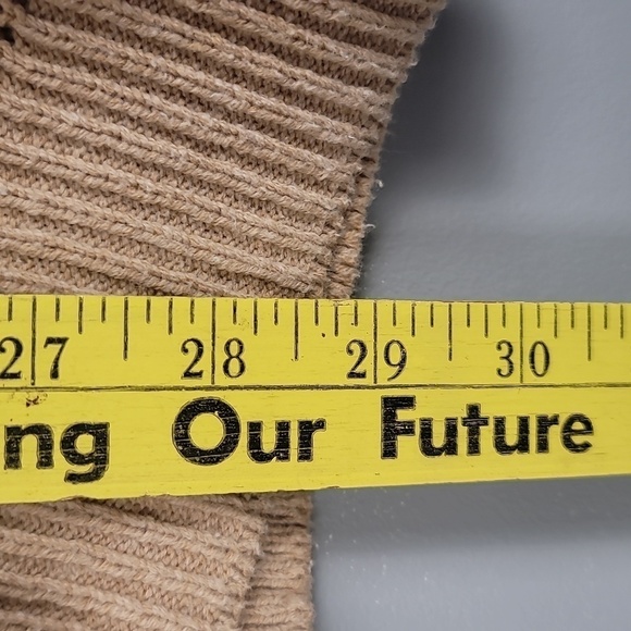 Calvin Klein Oversized Camel Tan Relaxed Fit Cardigan - Picture 6 of 9